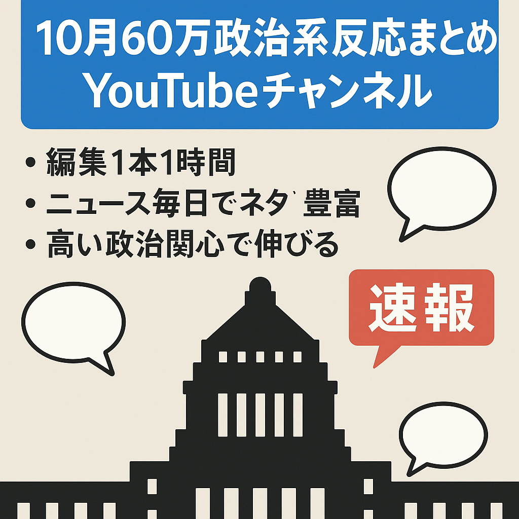 【10月60万】世間の注目が激アツな政治系反応まとめチャンネル【完全非属人】