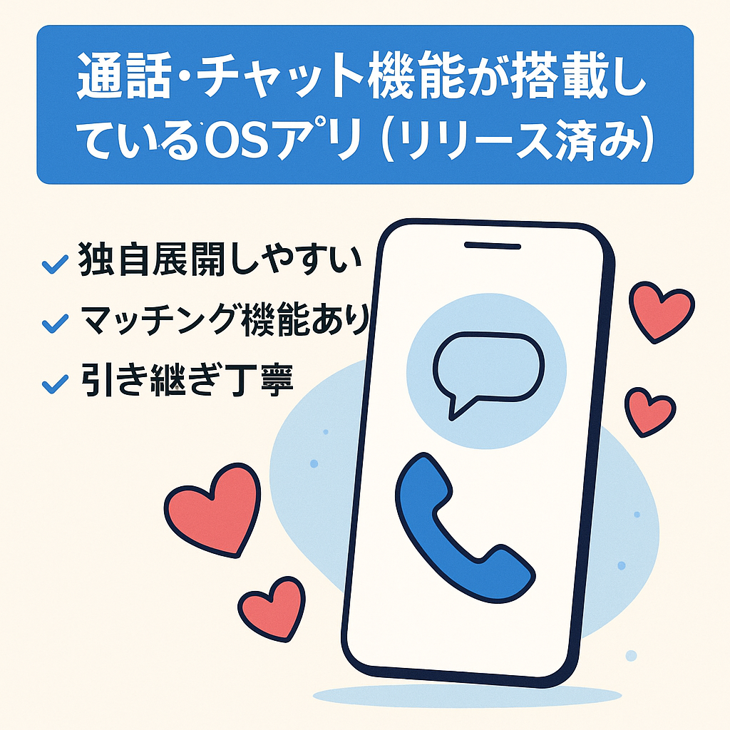 通話・チャット機能が搭載しているiOSアプリ【リリース済み】