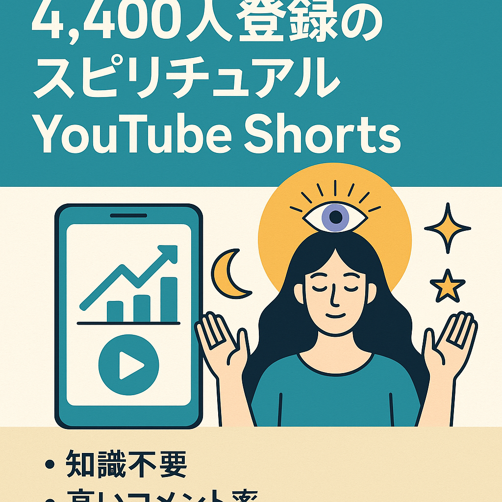 【驚異の反応率・右肩上がり】4,400人登録のスピリチュアルYouTubeアカウント(short動画)