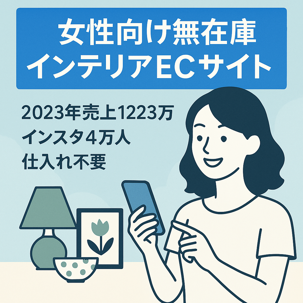 【2023年売上12,233,038円】女性向けインテリアアイテム無在庫販売ECサイト【フォロワー4万人インスタアカウントも譲渡】