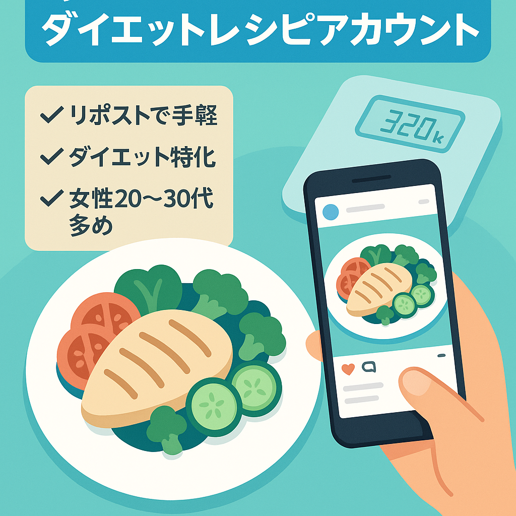 【IGFW3万以上】　ダイエットレシピリポストアカウント