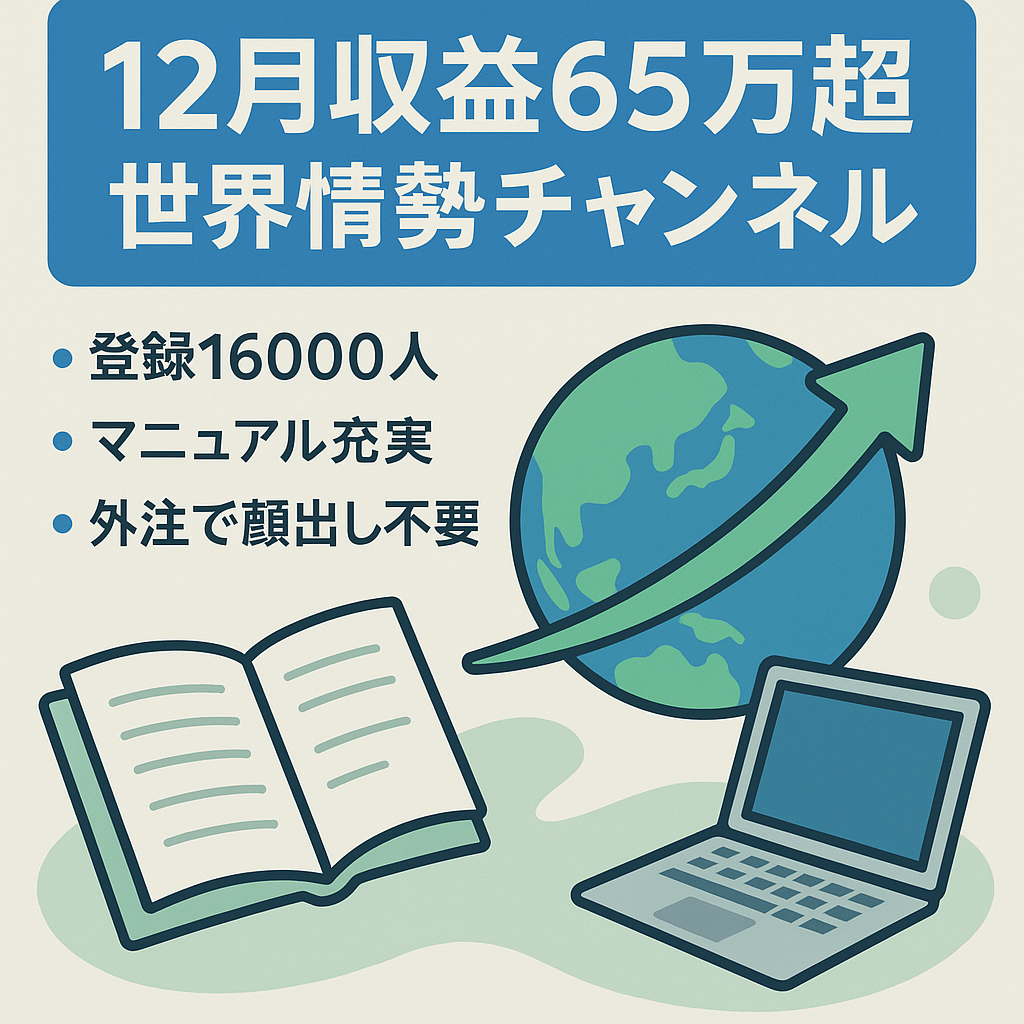 【12月収益65万越え】登録者16000人以上世界情勢ずんだもんチャンネル