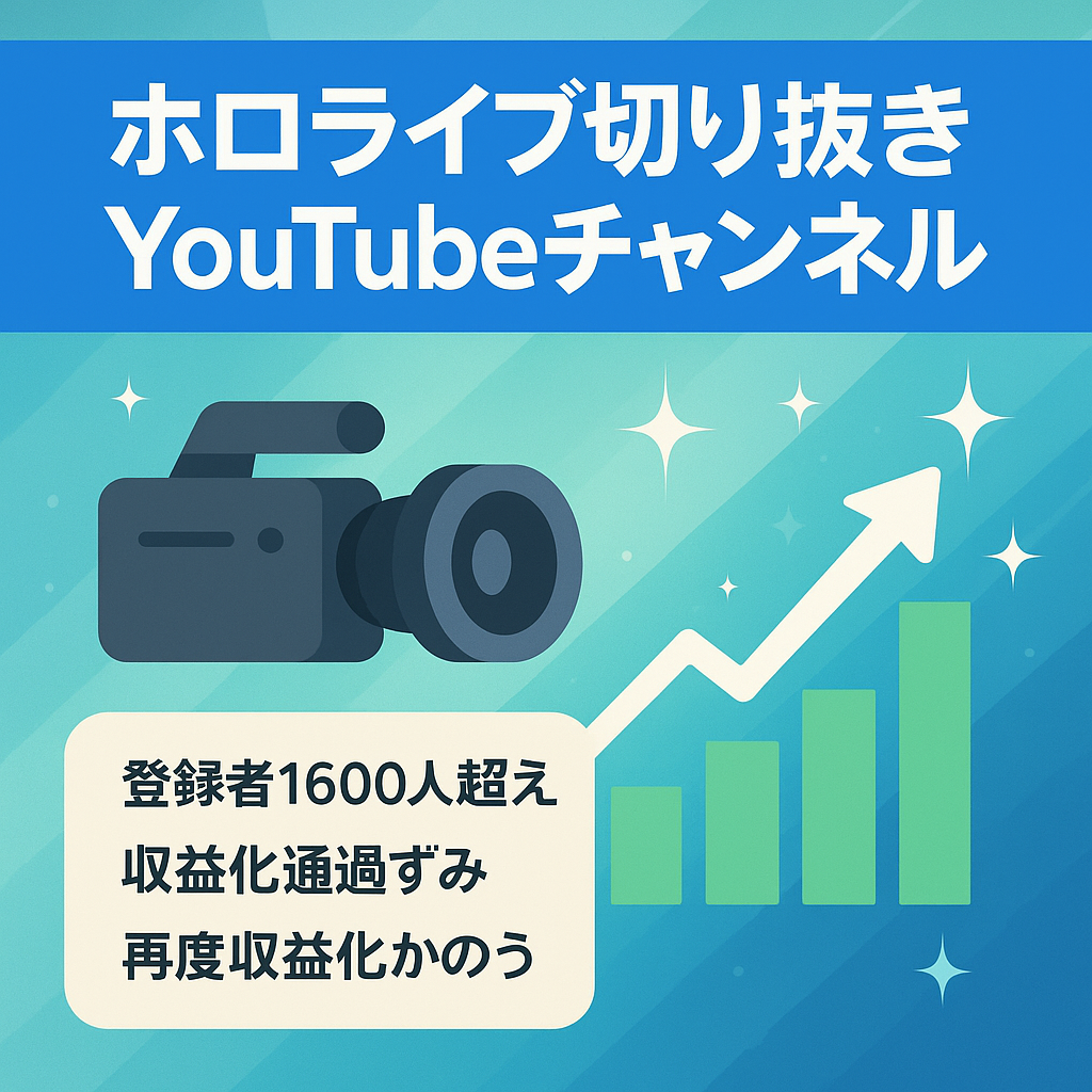 【収益化可能登録者数】ホロライブ専門切り抜きYouTubeチャンネル