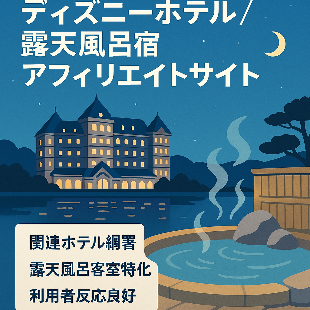ディズニーホテルと客室露天風呂付宿泊先の特化アフィリエイトサイト