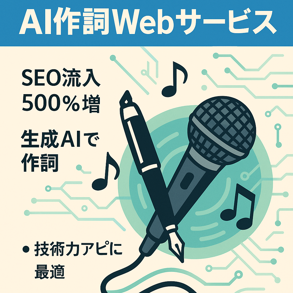 【月間1.8万PV】ChatGPTを利用したAIで作詞をできるWebサービス