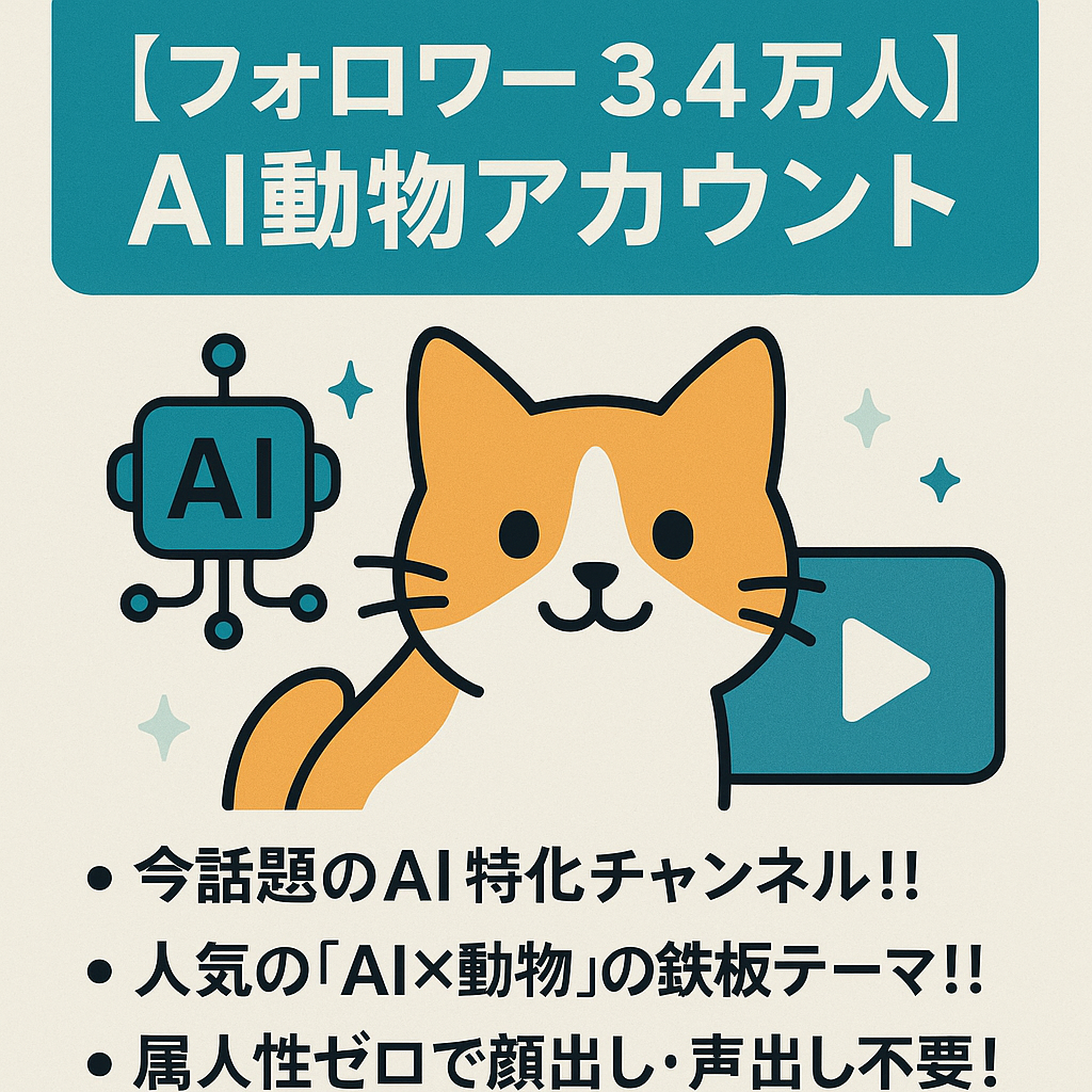 【フォロワー3.4万人】AI動物アカウント× 最大再生数230万回！伸びしろ◎の海外系バズアカウント