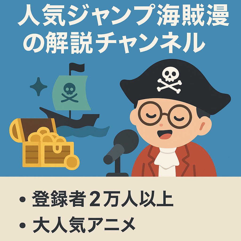 【属人性なし/登録者２万人以上】大人気ジャンプ海賊漫画のゆっくり解説チャンネル【初心者でも簡単】