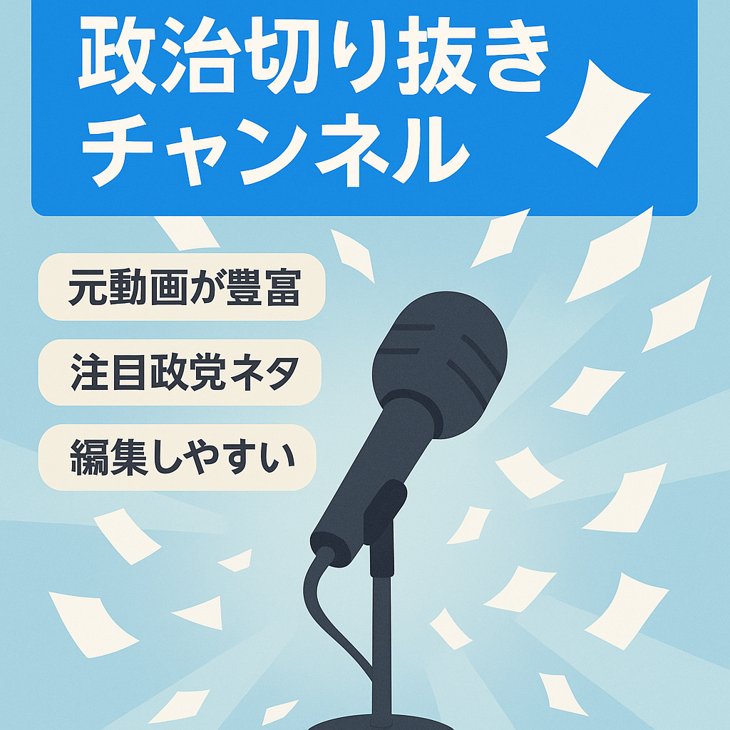 訳あり政治系切り抜きチャンネル【切り抜きとなる素材動画は沢山あります】