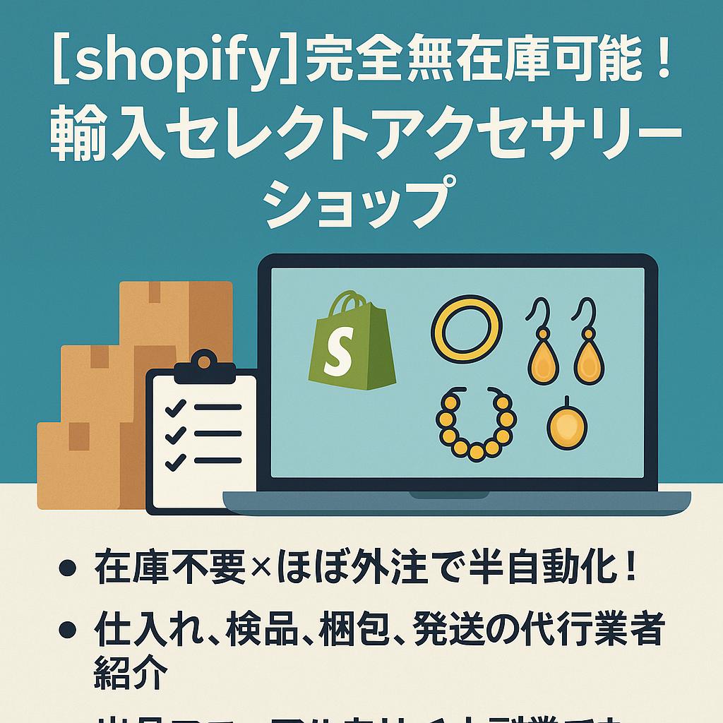【shopify】完全無在庫可能！輸入セレクトアクセサリーショップ