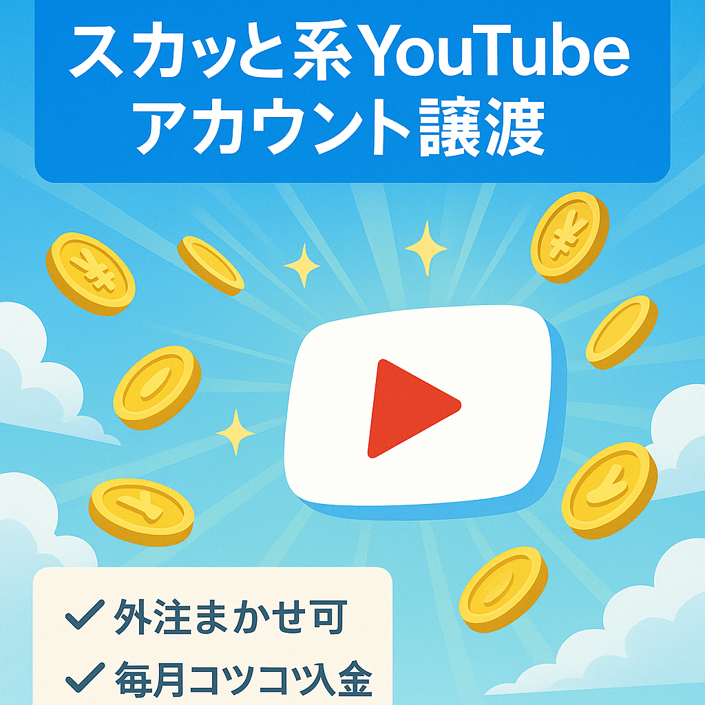 【チャンネル登録者10,589人/過去合計収益245万円以上】スカッと系YouTubeのアカウント譲渡！（価格交渉大歓迎！）