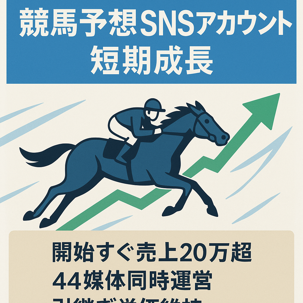 【短期で売り上げ急上昇】競馬予想のTwitter、note Instagram、オープンチャットです。