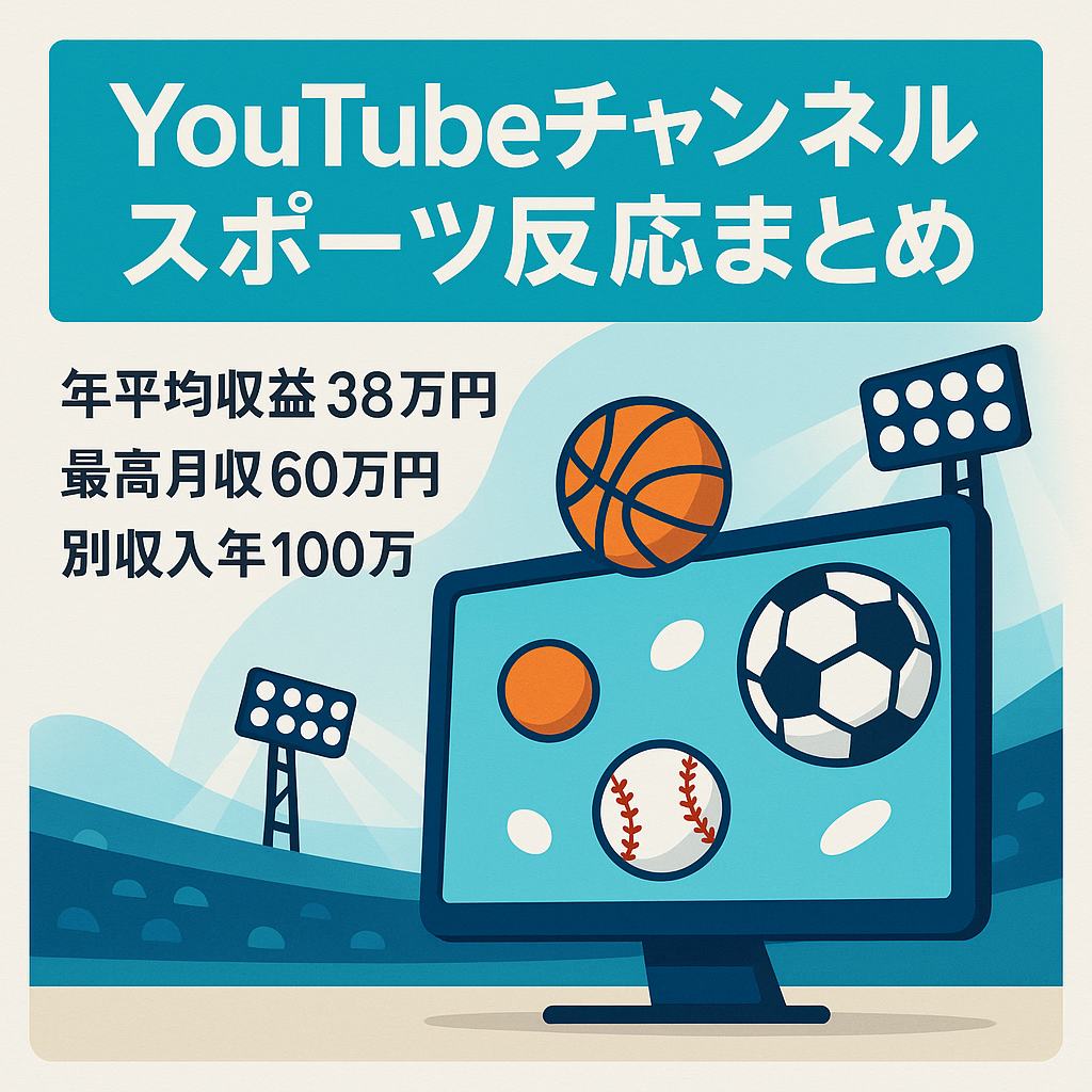 ★大幅お値下げ可能→評価倍率:月平均3.5ヵ月(条件あり)【YouTubeスポーツ系2ch反応まとめ:1.7万人】最高月収60万オーバー。1年以上運営。期間サポート可能。