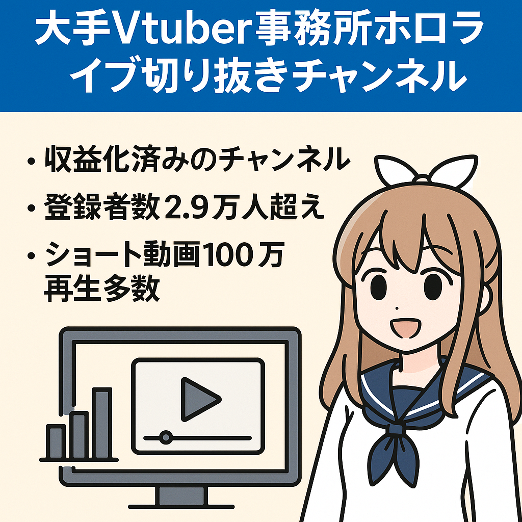 【収益化済み・登録者2.9万人】大手Vtuber事務所ホロライブ切り抜きチャンネル【雑学ショート&反応集動画】