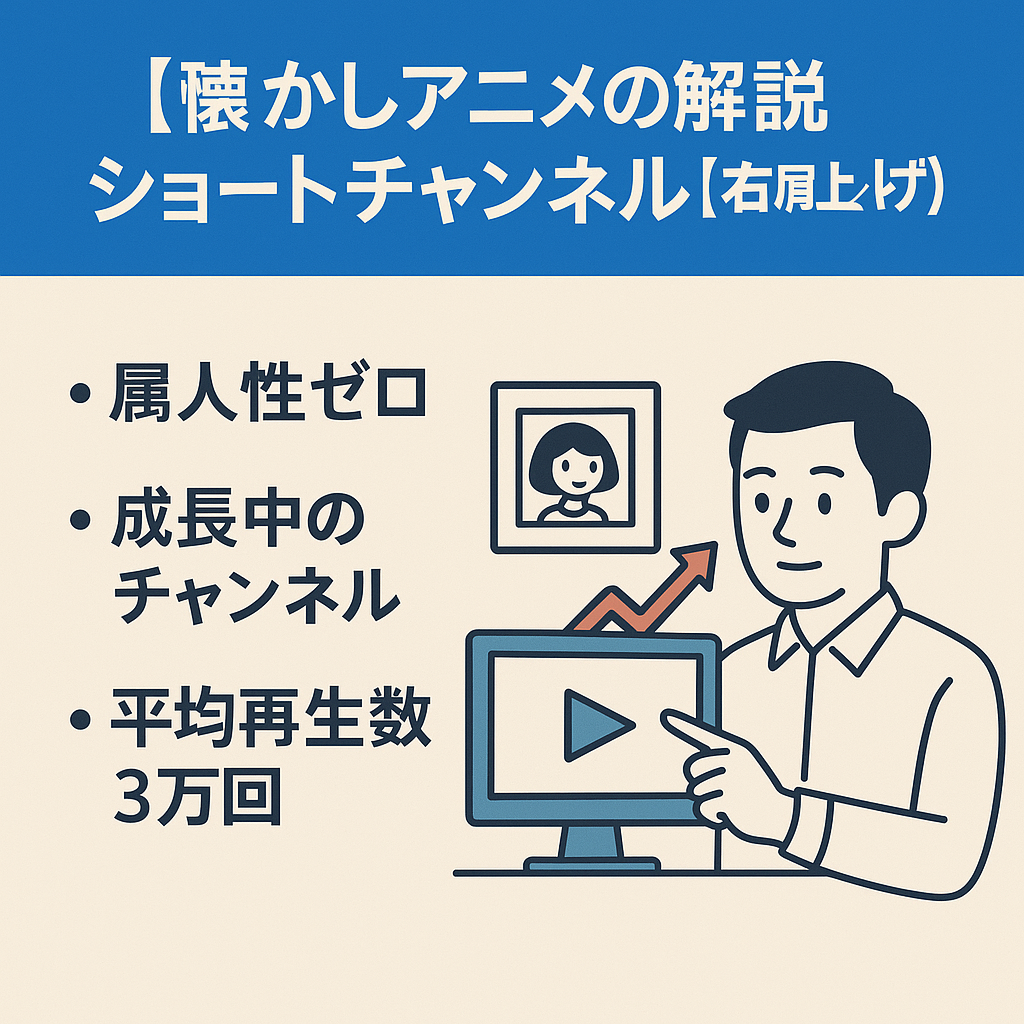 【平均再生数3万回】懐かしアニメの解説ショートチャンネル【右肩上がり】
