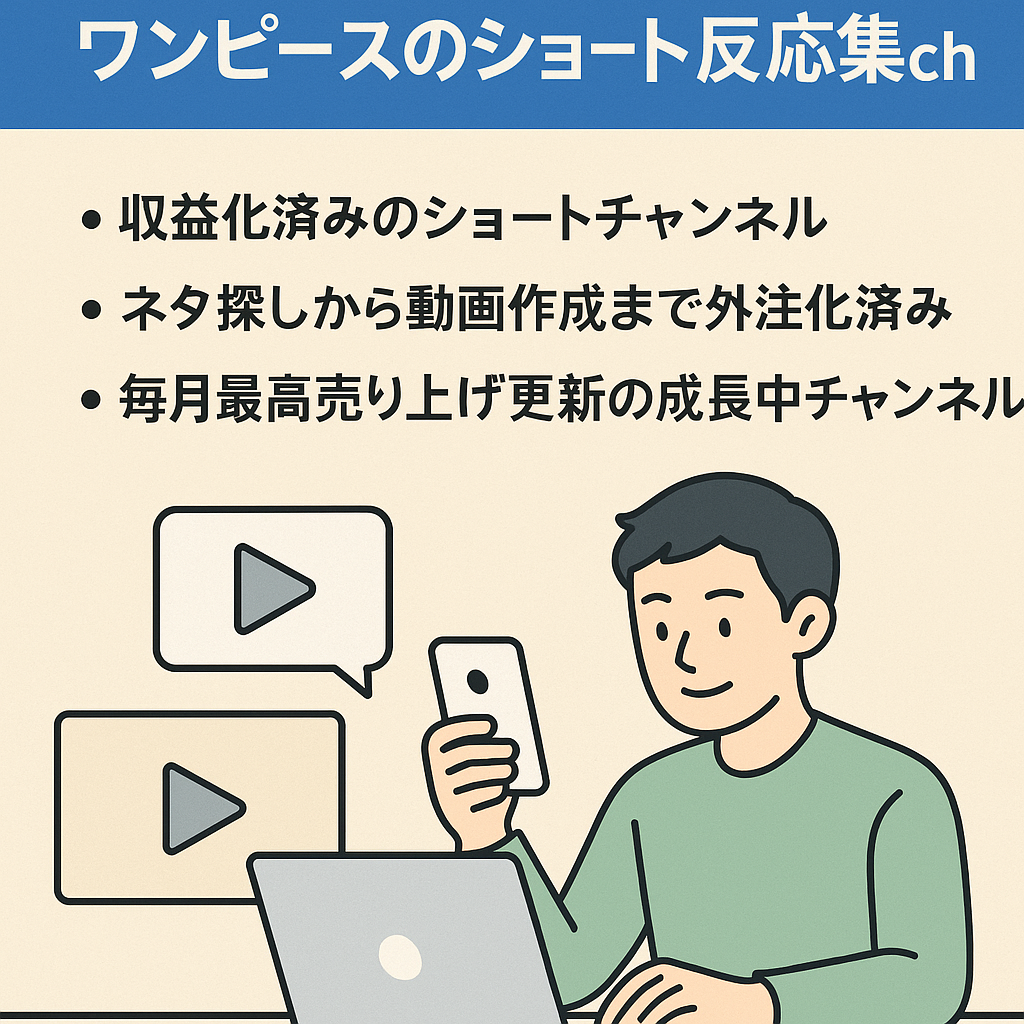 【完全外注化】ワンピースのショート反応集ch【ショート動画だけで月10万円超え】