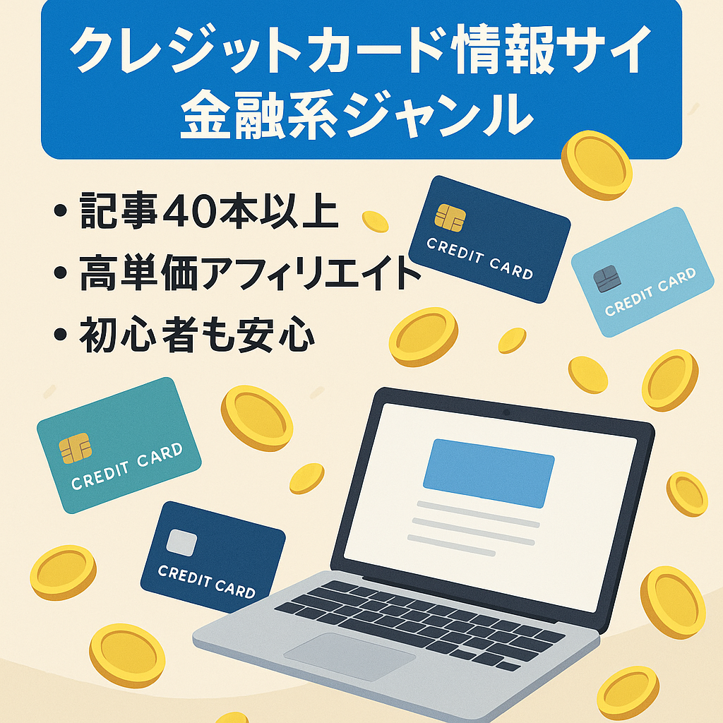 クレジットカード情報サイト 金融系の人気ジャンルで初心者もOK