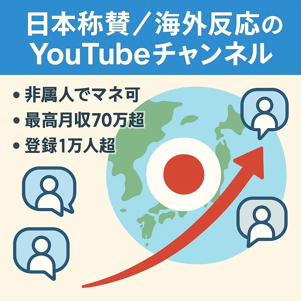 価格交渉可！最高月収70万円超え！海外の反応｜日本称賛系チャンネルです！非属人で再現性の高いチャンネルです
