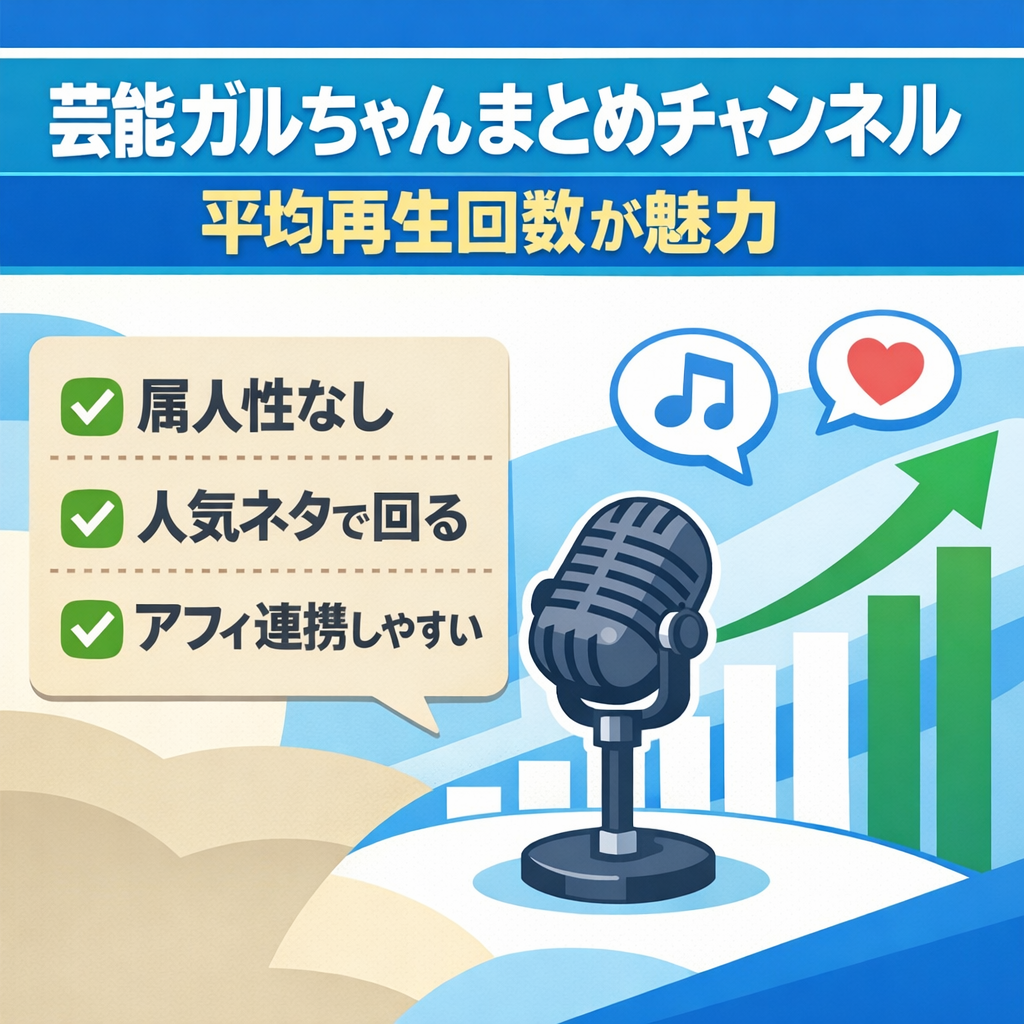 芸能ガルちゃんまとめチャンネル【動画の平均再生回数魅力】