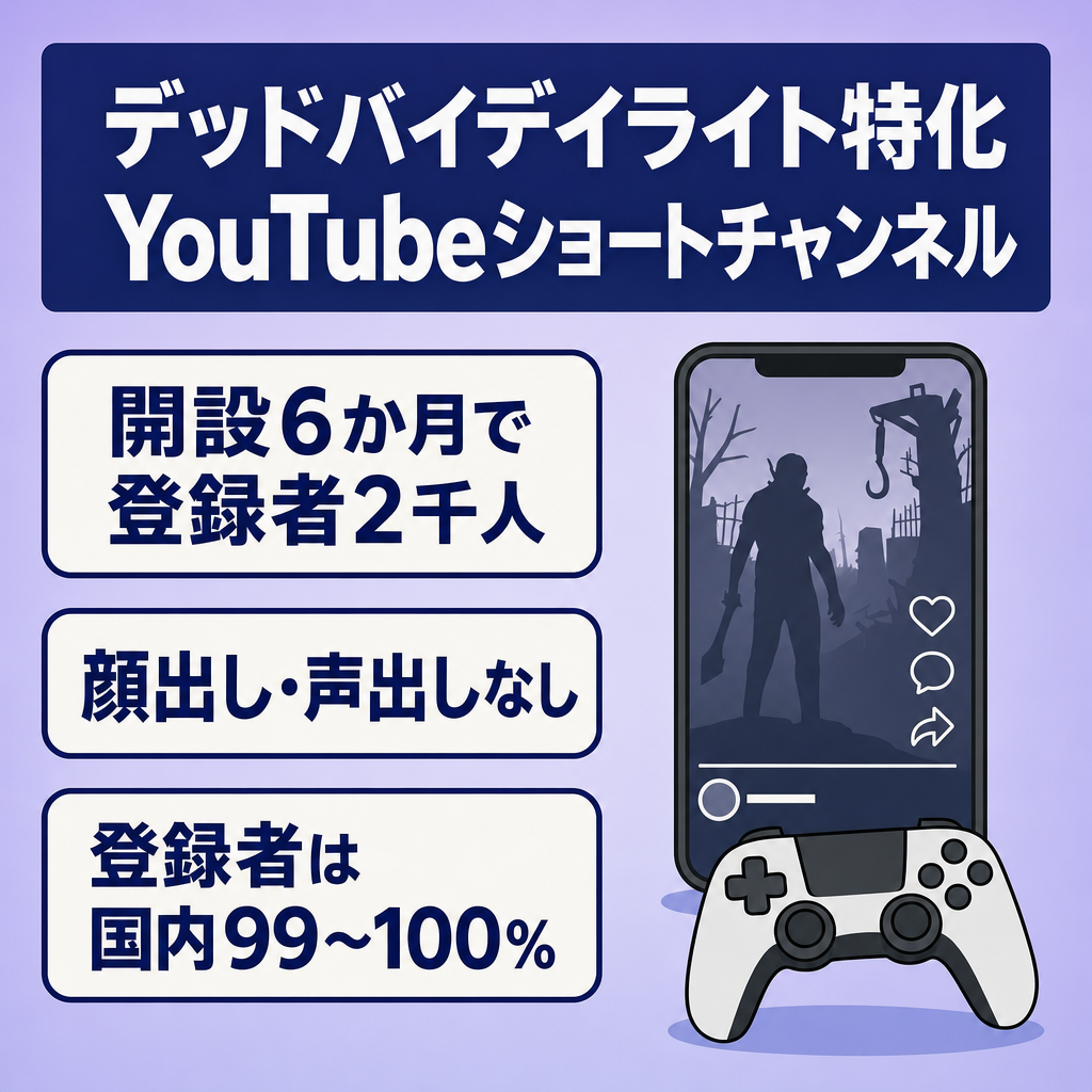 【開設6か月・登録者2,000人】DBD特化YouTubeショートチャンネル／顔出し・声出しなし