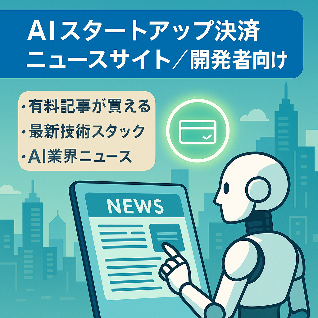 【開発者向け】AI・スタートアップ情報を扱う決済機能付きニュースサイト