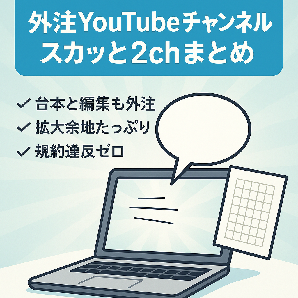 顔出し声出しなし外注化 YouTubeチャンネル譲渡【スカッと2chまとめ動画】