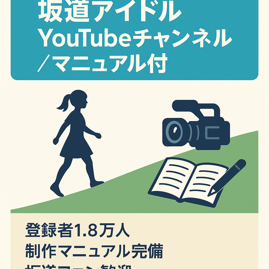 老舗の坂道アイドル　YOUTUBEチャンネル　完全制作マニュアル付き