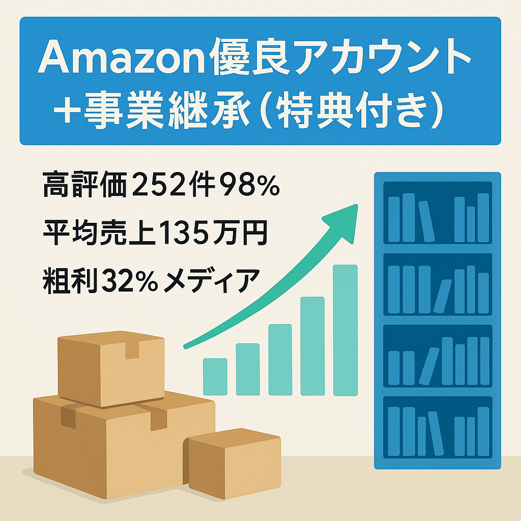 Amazon優良アカウント＋事業継承（特典付き）