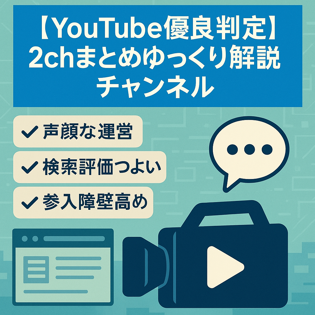 【YouTube優良判定】2chまとめゆっくり解説チャンネル
