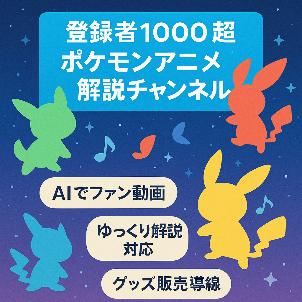 【登録者1000人以上】ポケモンのアニメチャンネル【AI原稿＆ゆっくり系などに】