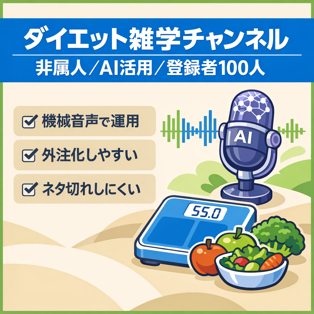 【非属人/AI活用/登録者100名】ダイエット系雑学チャンネル