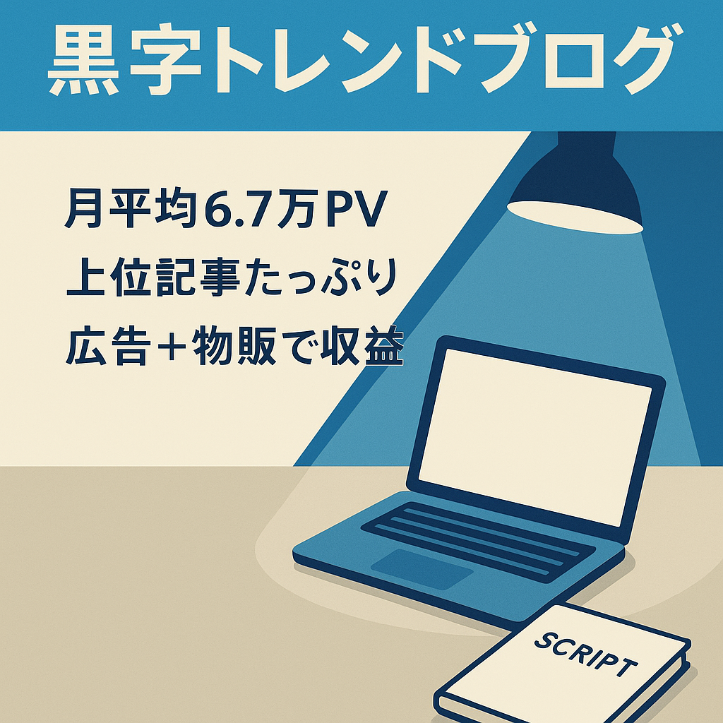 【毎月黒字！初心者でも簡単運営】月間平均67,000PV以上のドラマやアーティストに強いトレンドブログ！