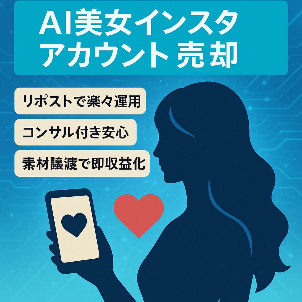 SNS副業の初心者にも人気のAI美女アカウント【リポスト運用なのでインスタ初心者におすすめ】男性率9割超え 出会い系やマッチングアプリ、アダルト誘導にも