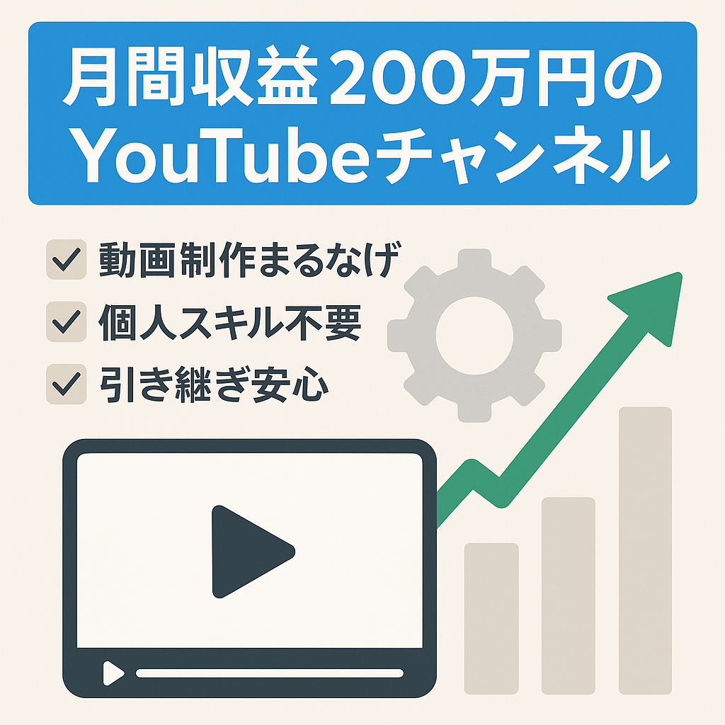 月間収益200万円のYouTubeチャンネル