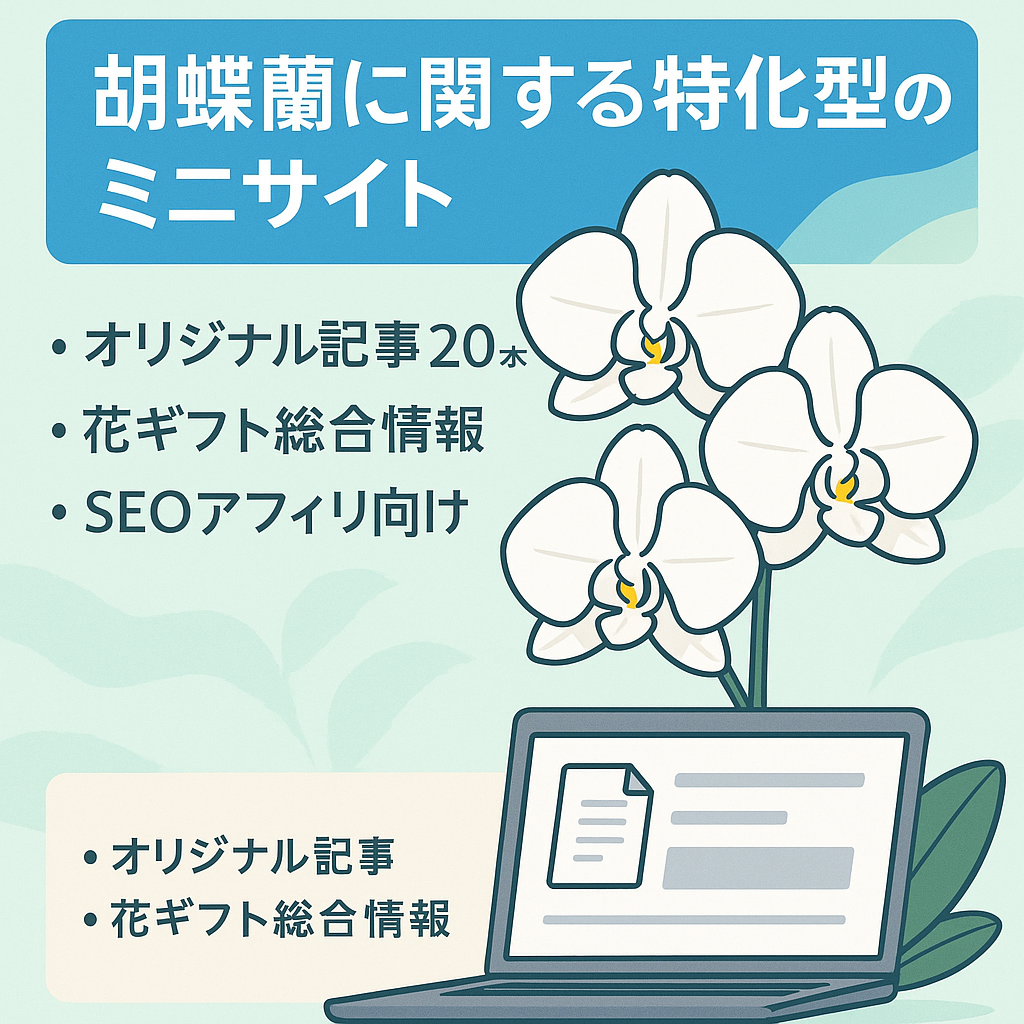 胡蝶蘭に関する特化型のミニサイト