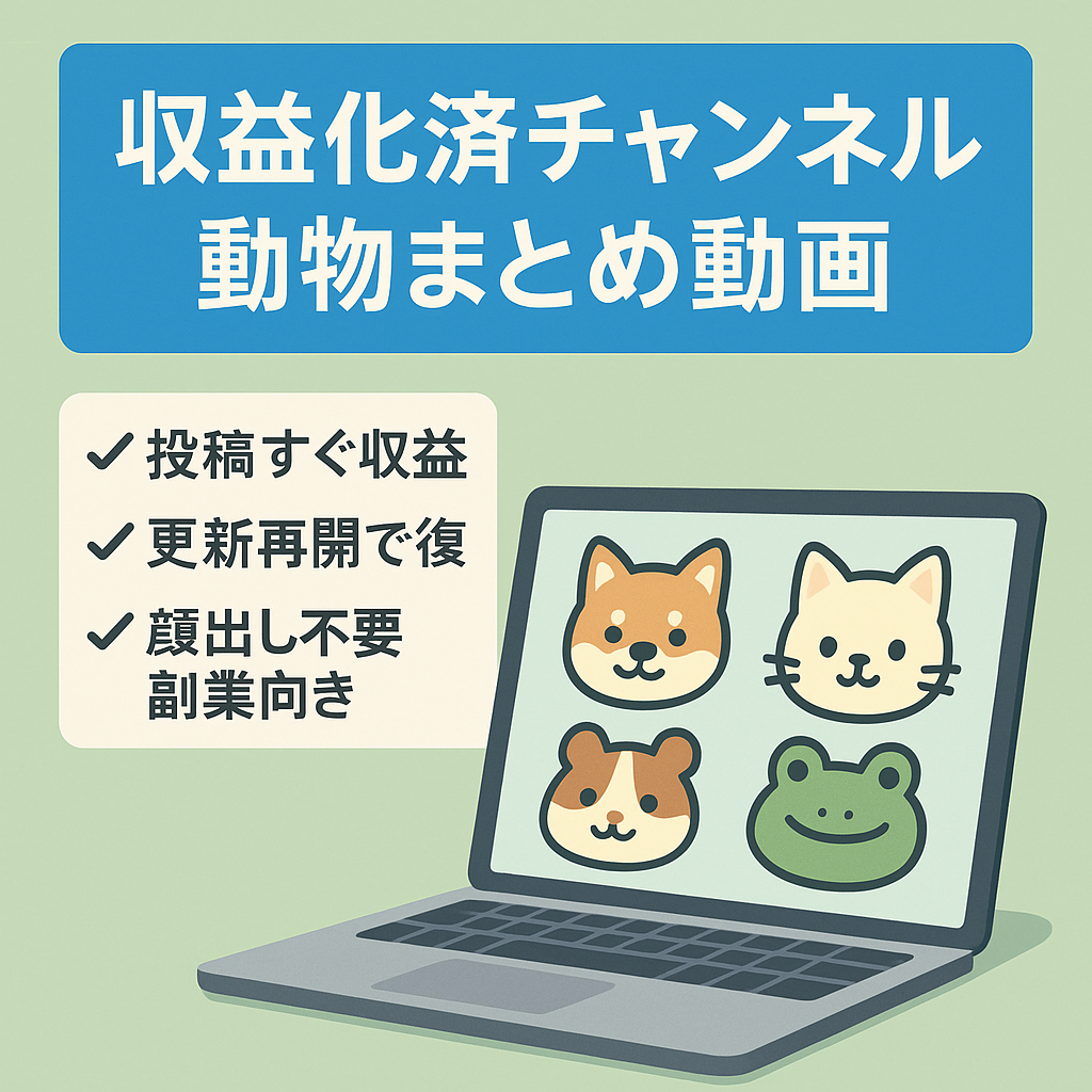 【登録者1070人収益化済み】2ch動物スレまとめ動画、属人性ナシで副業に最適！