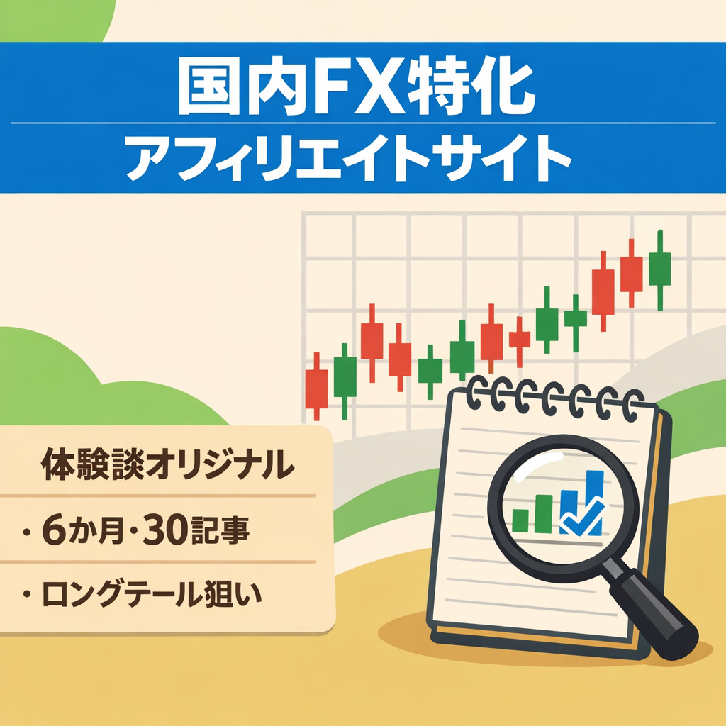 【国内FX案件のみ】オリジナル記事のみ！ロングテールKWを使ったFXアフィリエイトサイト