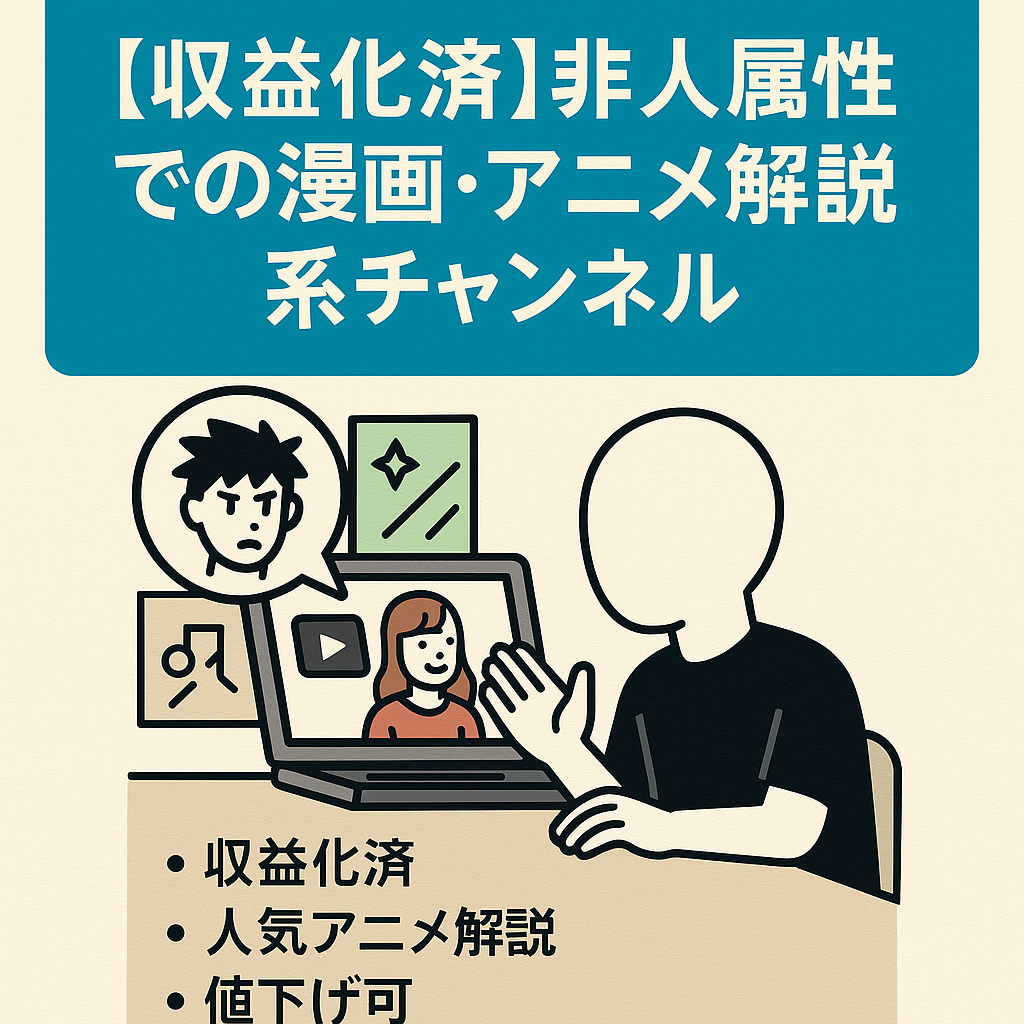 【収益化済】非人属性での漫画・アニメ解説系チャンネル