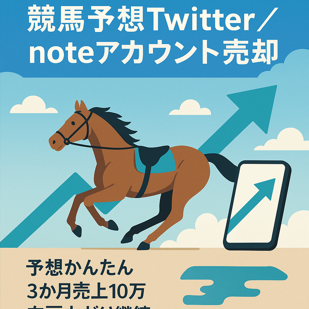 再掲載＆最終値下げ！！！【競馬予想Twitterアカウント＆noteアカウント】現在右肩上がり中！！5月から初めて2ヶ月目で10万円達成。3ヶ月目13万円達成！！