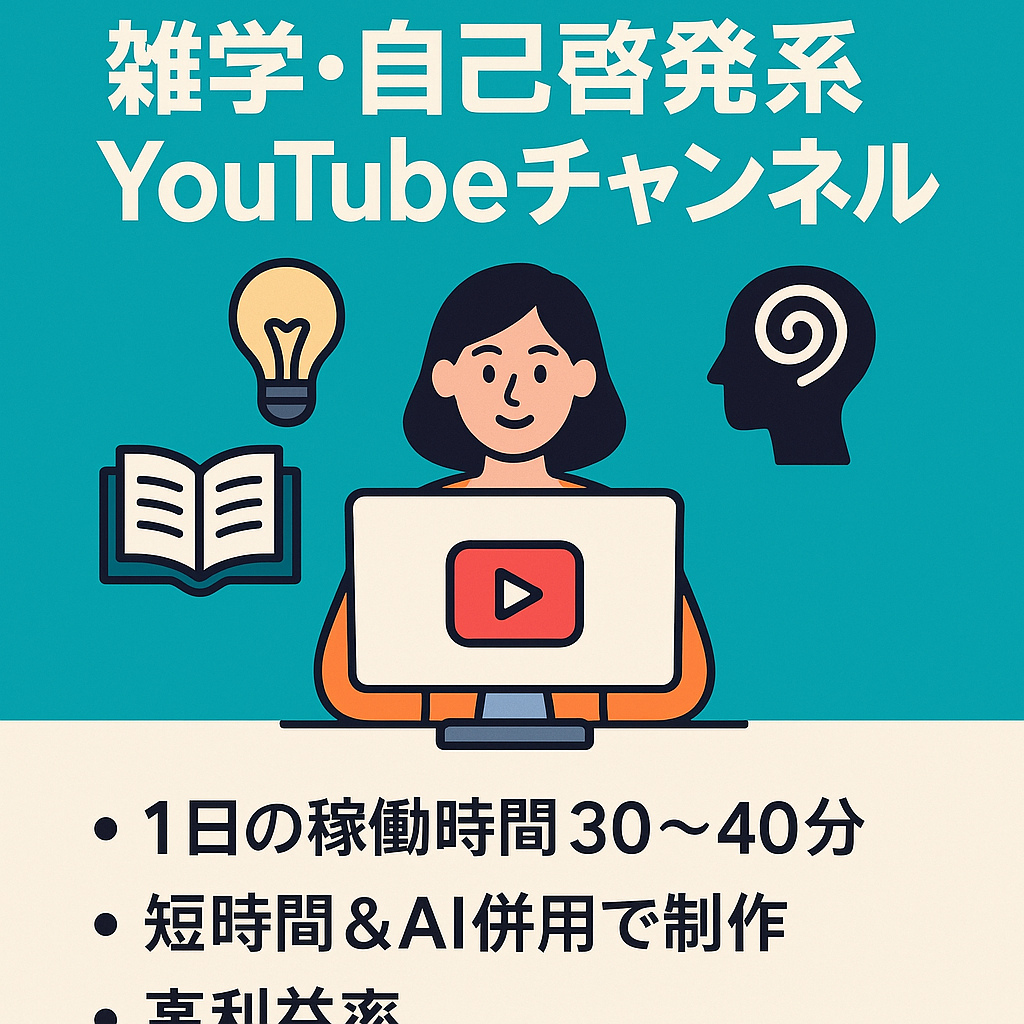 【月間収益14万円】雑学系で自己啓発・スピリチュアルに関する2分前後のYouTubeチャンネル【属人性なし】