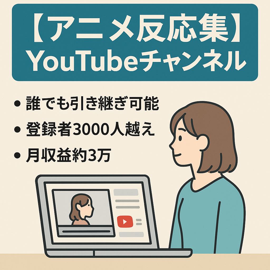 アニメ反応集まとめチャンネル　収益化済み　Youtube始める人におすすめ　毎日投稿時の月収益約3万