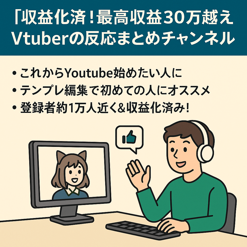 【収益化済！最高収益30万越え】Vtuberの反応まとめチャンネル