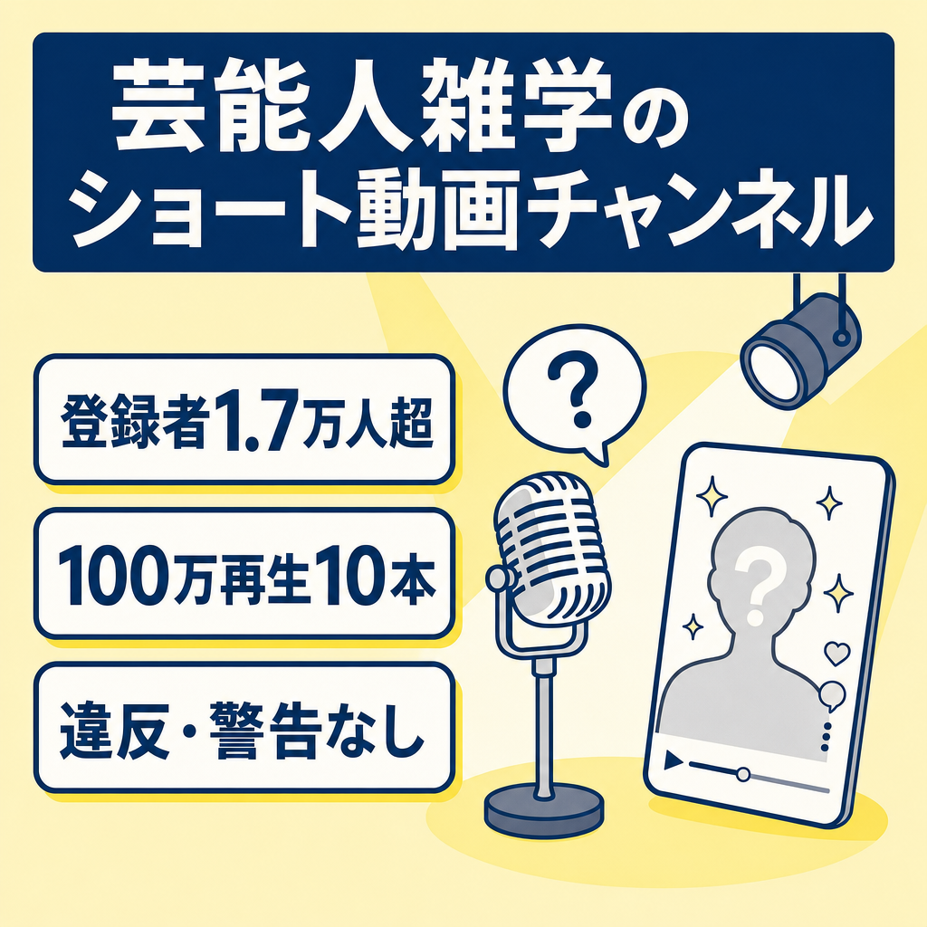 訳あり：【登録者17,000↑】芸能人に関する雑学Short特化チャンネル【訳アリ】