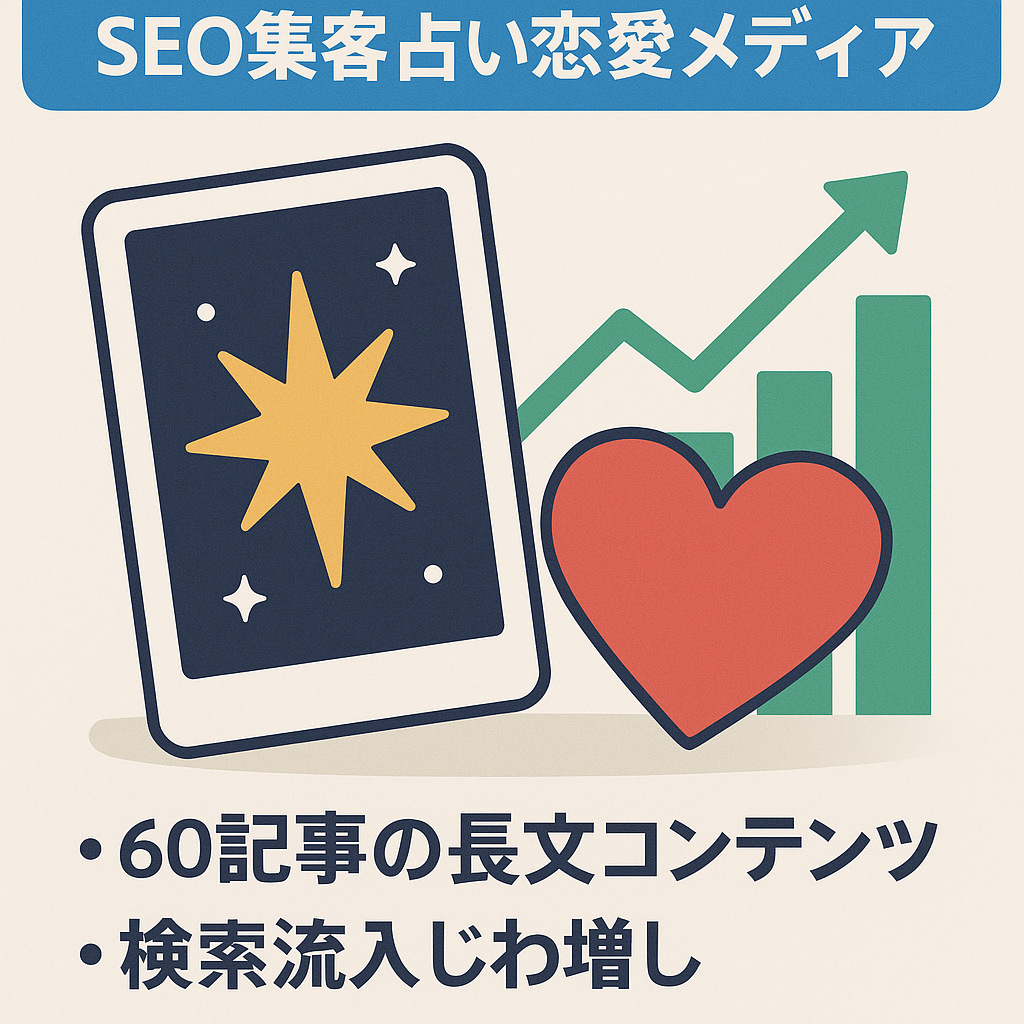 【月間20000PV以上】完全SEOメインで集客できている占い/恋愛メディア