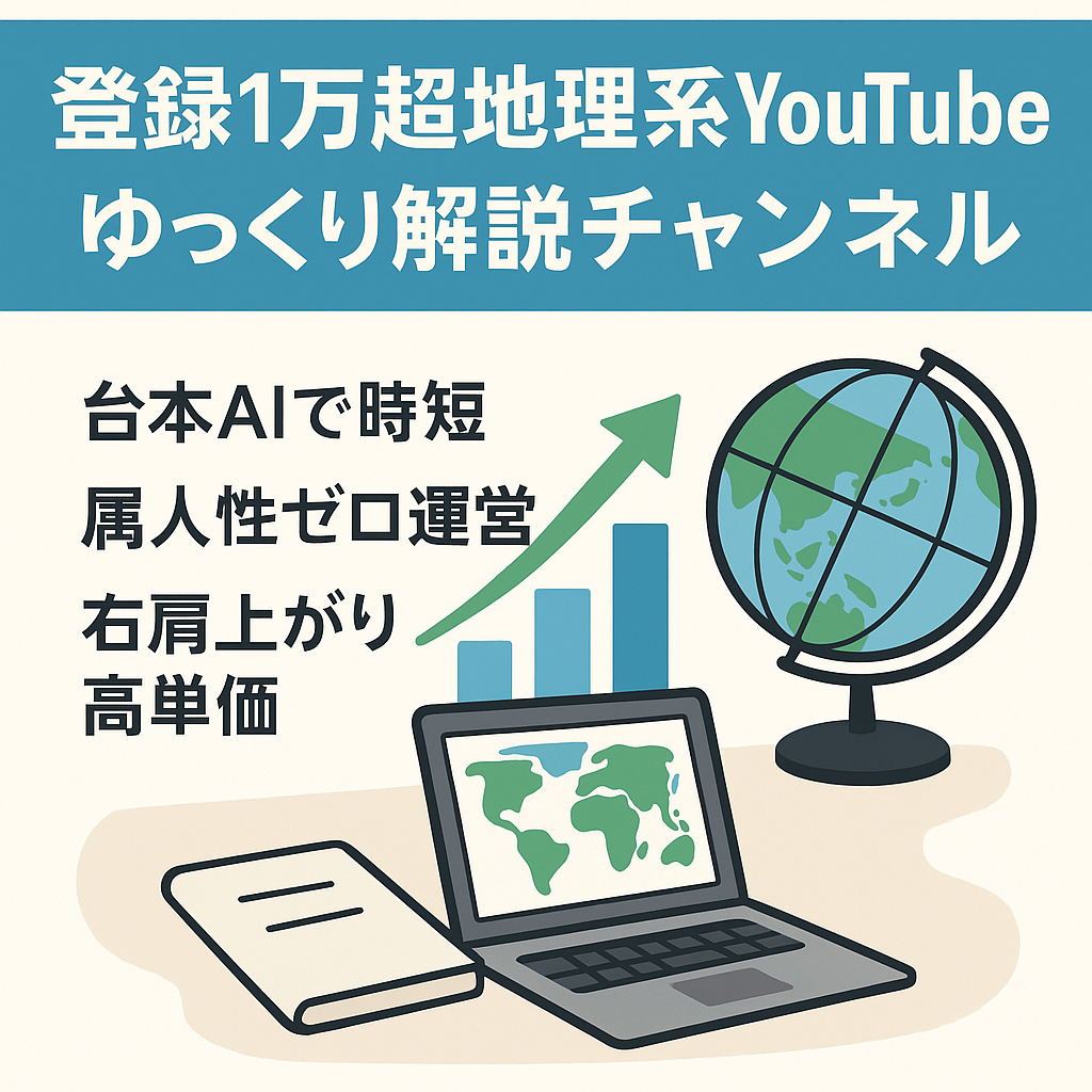 【属人性ナシ / 登録者1万人超】「右肩上がり」かつ「ネタ切れ知らず」の地理に関するYouTubeチャンネル【ゆっくり解説】