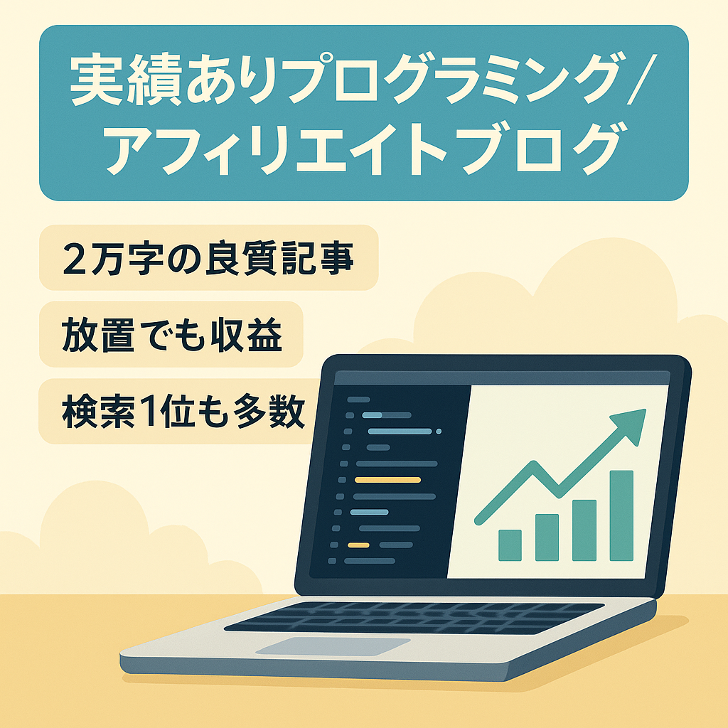 【長期でアフィリエイト実績あり】プログラミングとアフィリエイトの情報発信ブログ