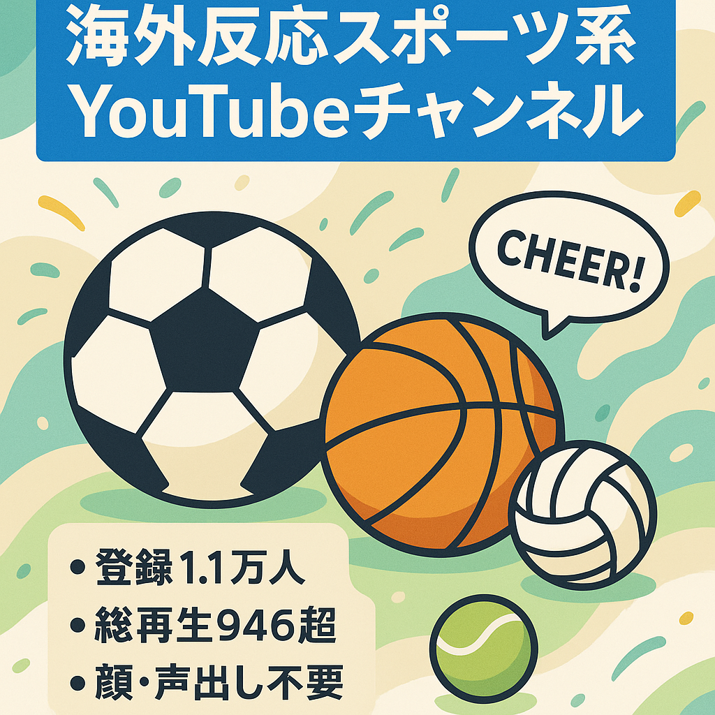 【登録者1万人超/総再生946万回超】スポーツ系の海外の反応Youtubeチャンネル！・声出し、顔出しなし