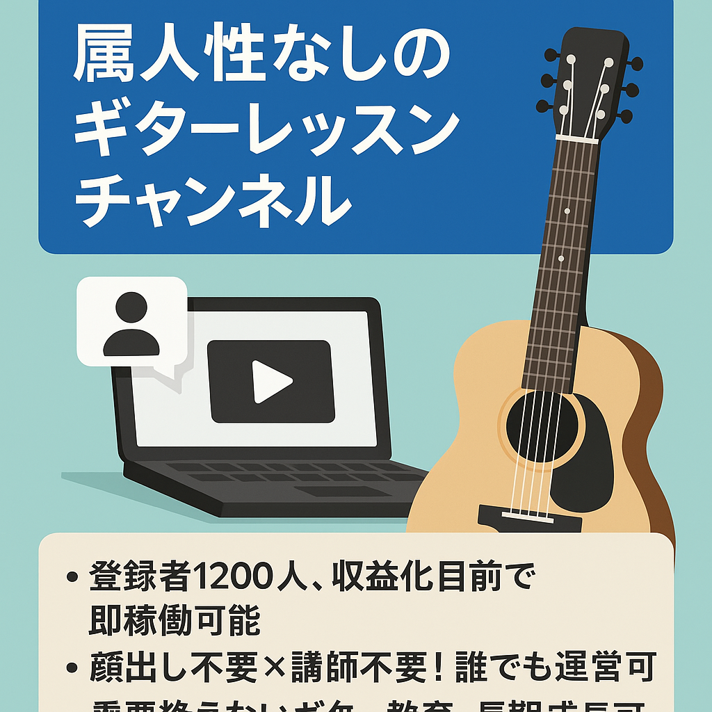 【登録者数1200人】【収益化前】激レア　属人性なしのギターレッスンチャンネル