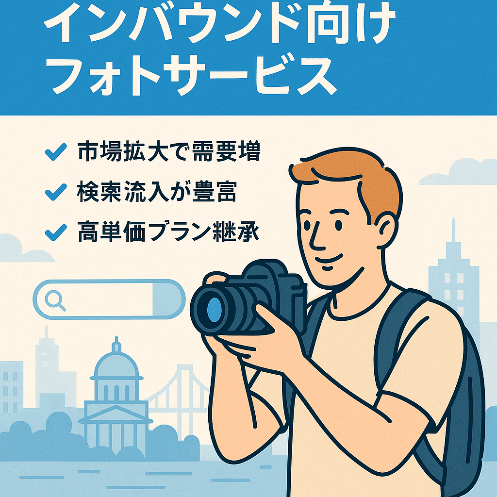 【毎月問い合わせ継続発生】SEO・SNS両軸で集客出来ているインバウンド向けフォトサービス