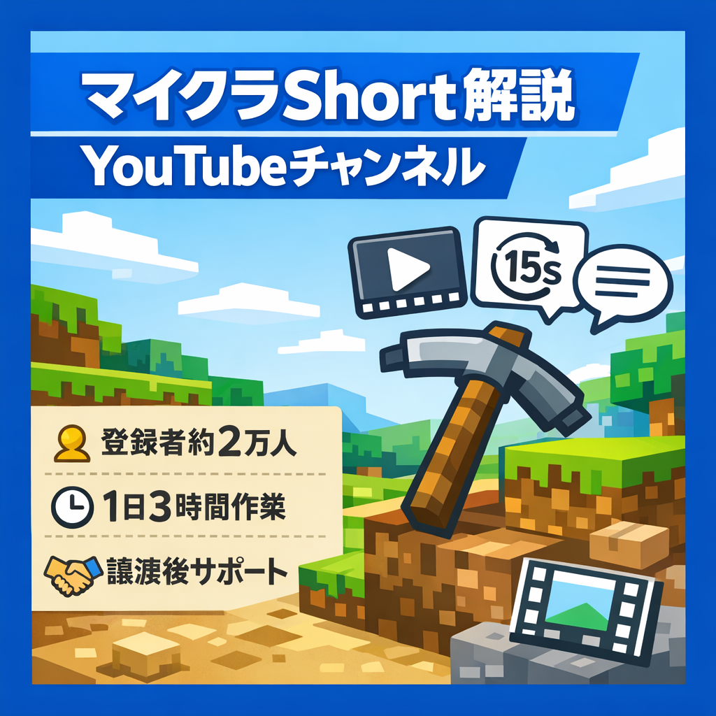 【マイクラShort解説】登録者約2万人！1日当たり3時間の作業(非属人)