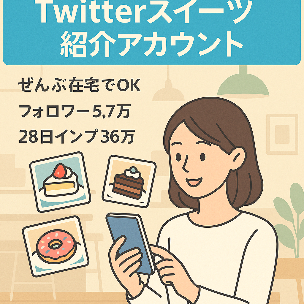 【Twitter5万7000人越え】新作スイーツを紹介するだけ！インプ36万超・アクセス7千越え・在宅運営可・ChatGPTで運営！ノーコスト！最終価格！